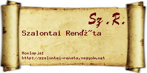 Szalontai Renáta névjegykártya