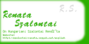 renata szalontai business card